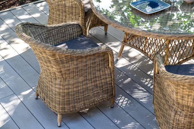 "Равенна" плетеное кресло из искусственного ротанга, цвет соломенный