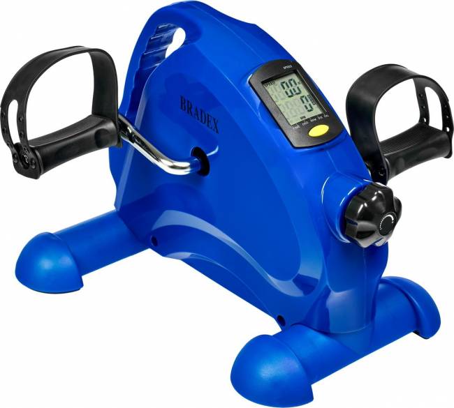 Мини велотренажер синий с рукояткой, Bradex Мини велотренажер синий с рукояткой, Bradex