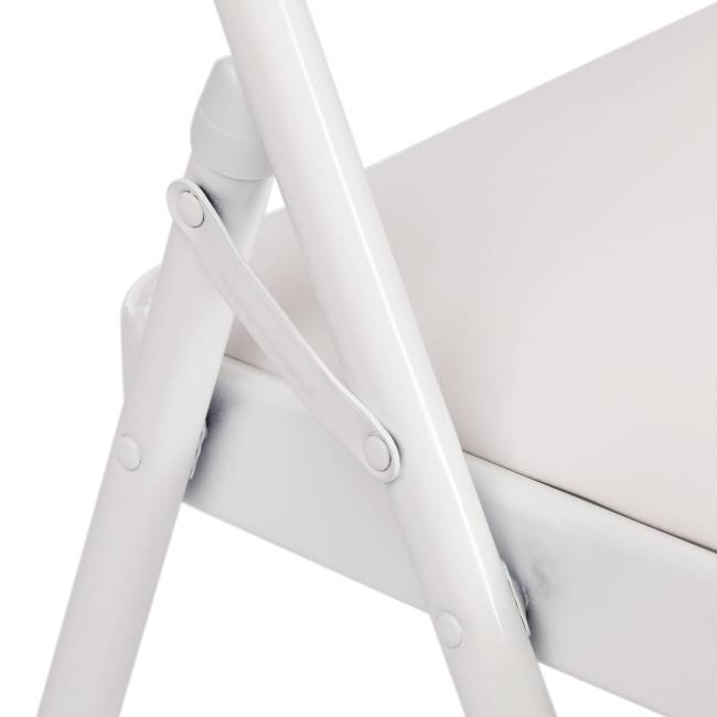 Стул складной FOLDER (mod. 3022G) / 1 шт. в упаковке каркас: металл, сиденье/спинка: экокожа, 46.5 х 47.5 х 79 см, white (белый) / white (белый) белый каркас: металл, сиденье/спинка: экокожа