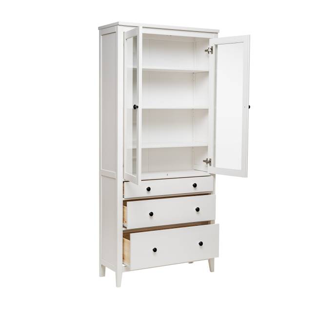 Leset Шкаф-витрина "Мира" (Шкаф для посуды 23) Белый