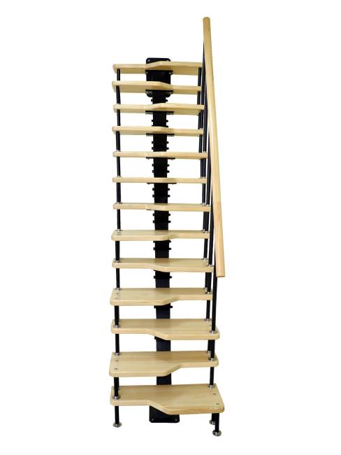 Лестница малогабаритная на монокосоуре «Гусиный шаг» 2800-3000 мм цвет серый