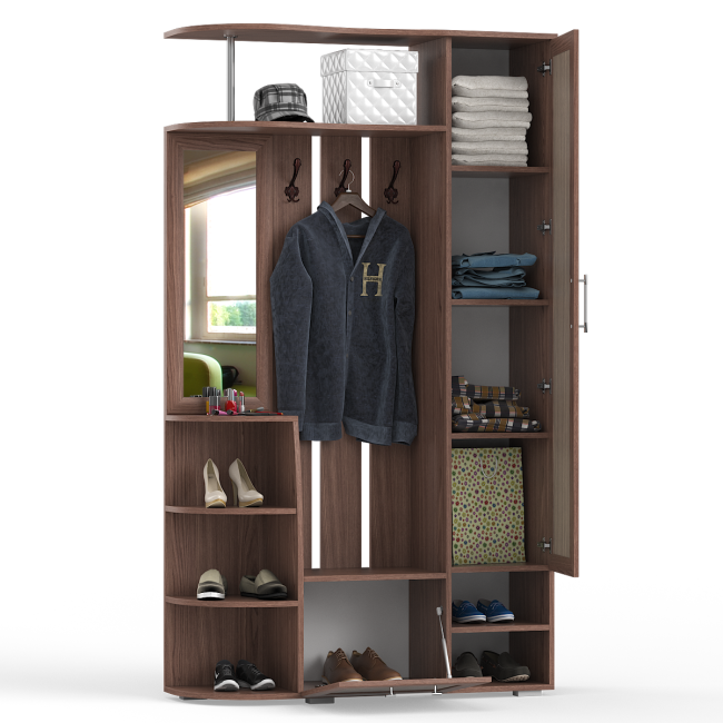 Прихожая Ксения-2, цвет ясень шимо светлый/ясень шимо тёмный