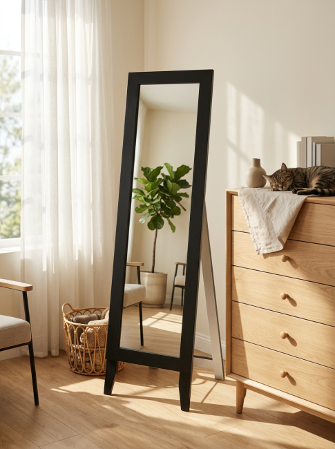 Зеркало напольное BeautyStyle 1 черный 130 см х 35 см Зеркало напольное BeautyStyle 1 черный 130 см х 35 см
