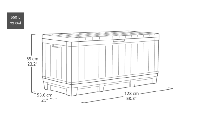 Сундук Кенвуд (KENTWOOD STORAGE BOX) 350л, графит Сундук Кенвуд (KENTWOOD STORAGE BOX) 350л, графит