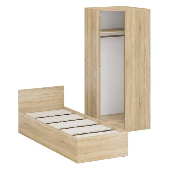 Кровать односпальная 800 с угловым шкафом Стандарт цвет дуб сонома Кровать односпальная 800 с угловым шкафом Стандарт цвет дуб сонома