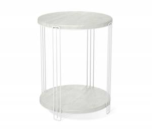 Столик кофейный SHT-CT33-1 белый муар / бетон лофт