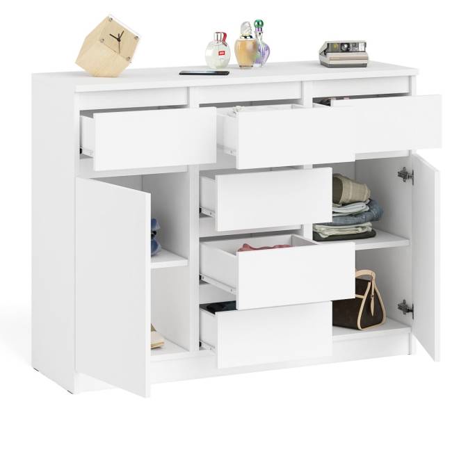 Комод с ящиками и дверками Мори МК1200.4 цвет белый Комод с ящиками и дверками Мори МК1200.4 цвет белый