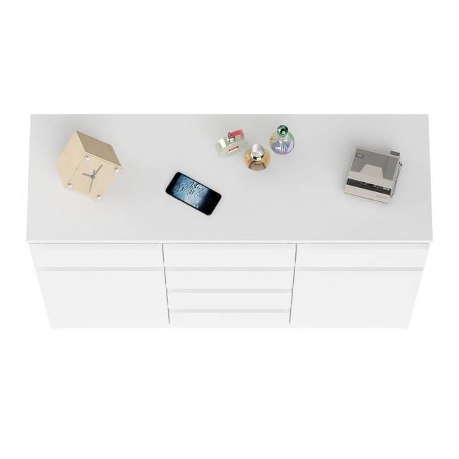 Комод с ящиками и дверками Мори МК1200.4 цвет белый Комод с ящиками и дверками Мори МК1200.4 цвет белый