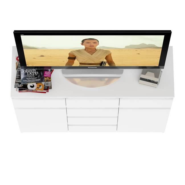 Комод с ящиками и дверками Мори МК1200.4 цвет белый Комод с ящиками и дверками Мори МК1200.4 цвет белый