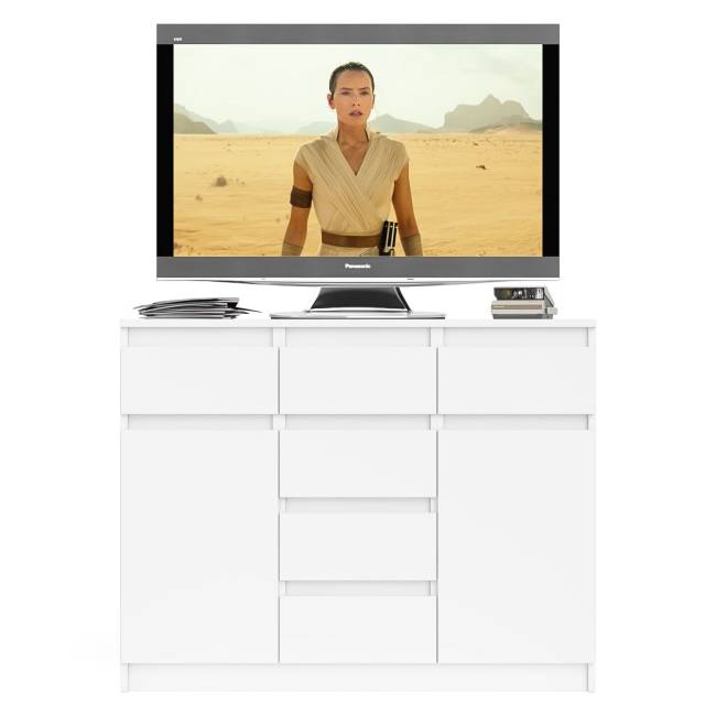 Комод с ящиками и дверками Мори МК1200.4 цвет белый Комод с ящиками и дверками Мори МК1200.4 цвет белый