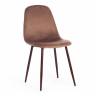 Стул BREEZE (mod. 4724) вельвет/металл, 44 х 53 х 87 см, Brown (коричневый) HLR11 / орех