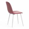 Стул BREEZE (mod. 4724) вельвет/металл, 44 х 53 х 87 см, Coral (коралловый) HLR44 / белый