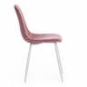 Стул BREEZE (mod. 4724) вельвет/металл, 44 х 53 х 87 см, Coral (коралловый) HLR44 / белый