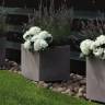 Кашпо пластиковое Iris Vase антрацит 500х500х500 мм