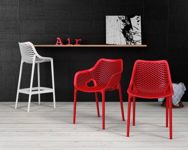 Кресло пластиковое Air XL красный 570х600х810 мм Кресло пластиковое Air XL красный 570х600х810 мм