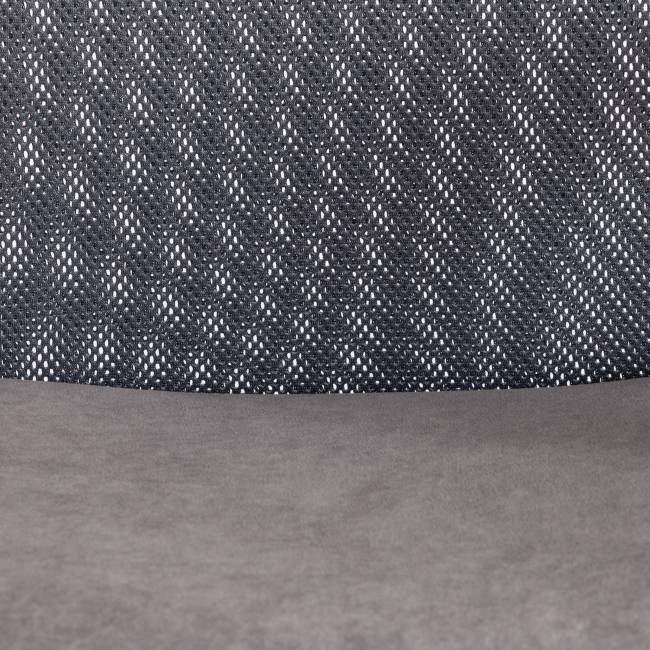 Кресло PRACTIC (мп) флок/кож/зам , серый/металлик, 29/W-12/36 серый/металлик флок/кож/зам