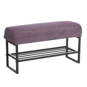 Банкетка-обувница Charli Lux/Чарли Люкс велюр/букле, VT shape wood rose какао велюр/букле