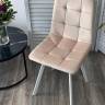 Стул РИЧИ, цвет H-06 Бежевый, велюр / белый каркас М-City
