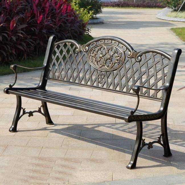 Скамья из литого алюминия для сада Ultimo Скамья из литого алюминия для сада Ultimo