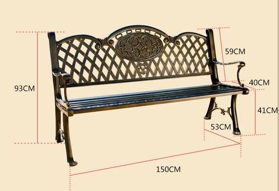 Скамья из литого алюминия для сада Ultimo Скамья из литого алюминия для сада Ultimo