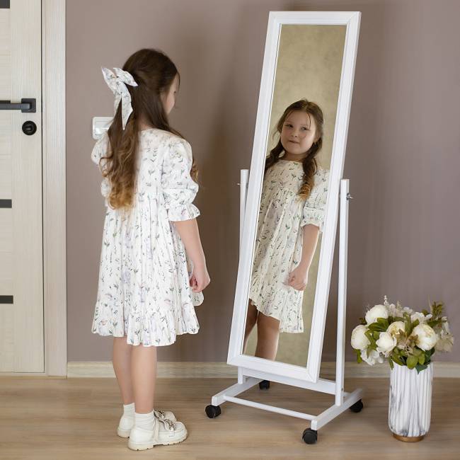 Зеркало напольное BeautyStyle 27 белый 135 см х 42,5 см Зеркало напольное BeautyStyle 27 белый 135 см х 42,5 см