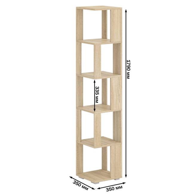 Комплект их 3-х открытых стеллажей цвет дуб сонома/белый Комплект их 3-х открытых стеллажей цвет дуб сонома/белый