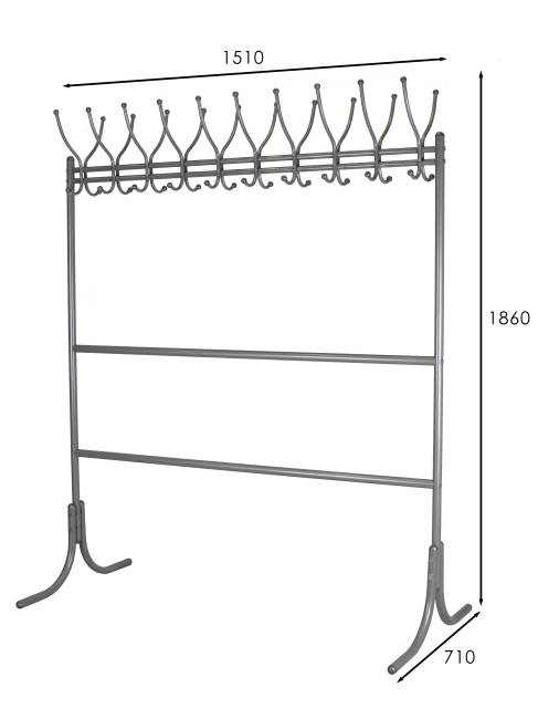 Вешалка напольная М 12 металлик