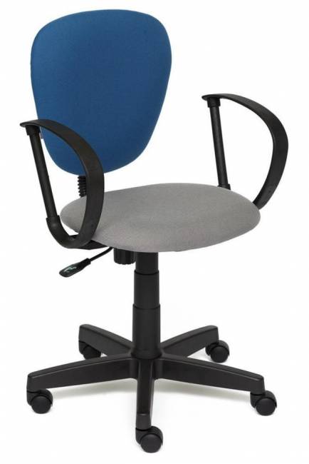 Кресло офисное из ткани TetChair CH 413 (Серая + синяя ткань)