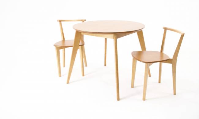Стол Сканди К 100 натур со стульями Франк натур