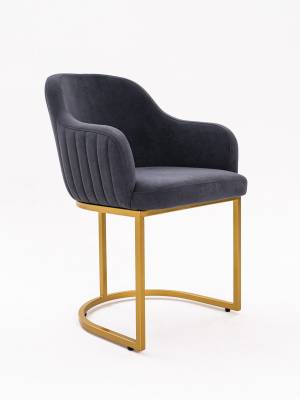 Стул Amely Grafit / Gold