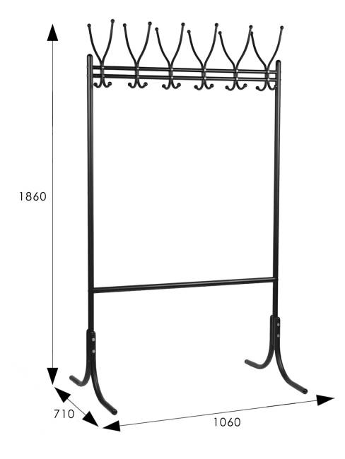 Вешалка напольная М 11 чёрный