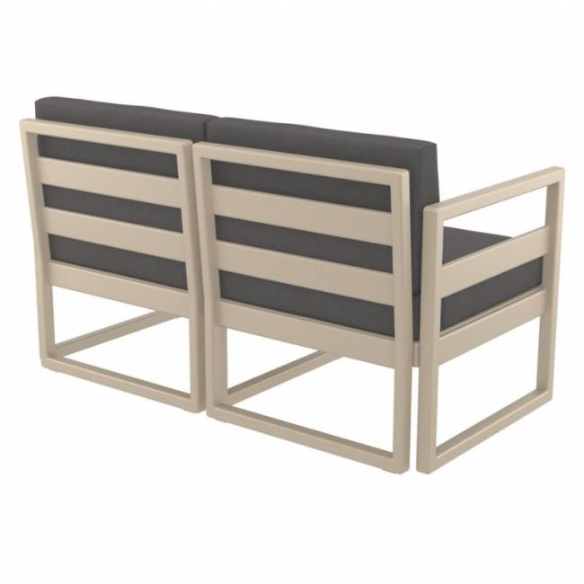 Комплект пластиковой мебели Mykonos бежевый, темно-серый