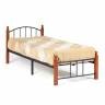 Кровать AT-915 дерево гевея/металл, 90*200 см (Single bed), красный дуб/черный красный дуб/черный дерево гевея/металл