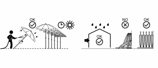 Зонт пляжный профессиональный с клапаном Cezanne тортора Ø2400 мм Зонт пляжный профессиональный с клапаном Cezanne тортора Ø2400 мм