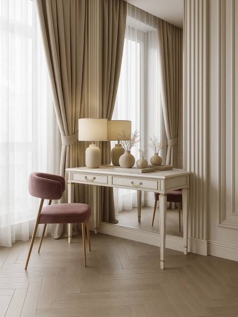 Консоль Васко В 91Н белый ясень/золото