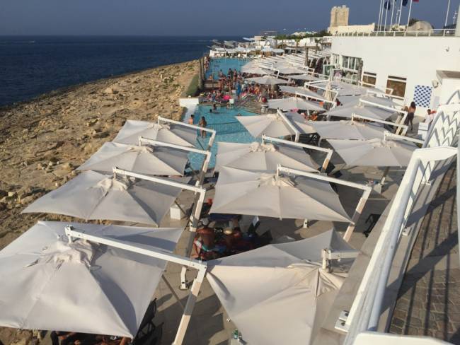 Зонт профессиональный 3х4 м Pompei Braccio белый, слоновая кость 3000х4000 мм