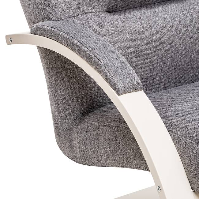 Кресло-качалка Leset Милано Слоновая кость Malmo 90 (серый)