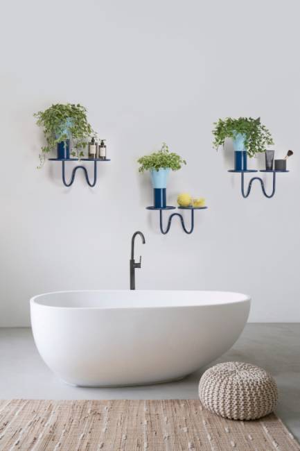 Ваза для цветов Mimosa аквамарин, нефтяной синий Ø195х310 мм