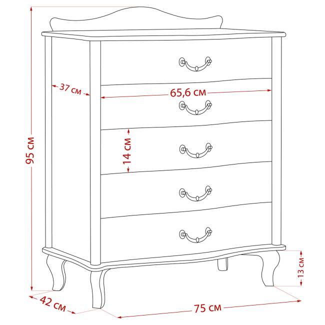 Комод Leset "Джульетта" Орех Комод Leset "Джульетта" Орех